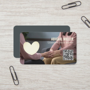Social Worker Custom QR Business Card