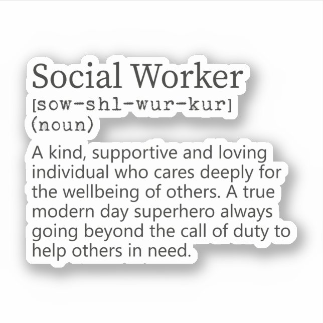 Social Worker Definition, Social Worker Gift (Front)