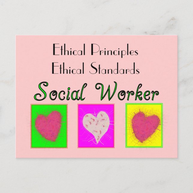 Social Worker Ethical Principles-Ethical Standards Postcard (Front)
