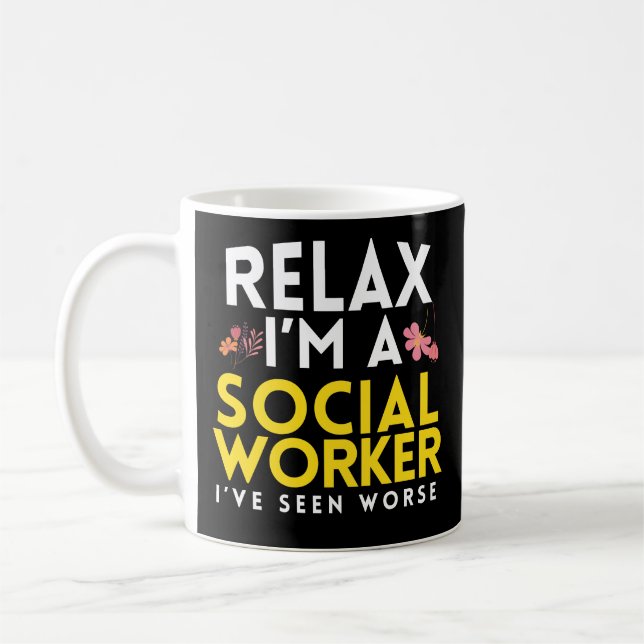 Social Worker Funny Gag Coffee Mug Masters Worker (Left)