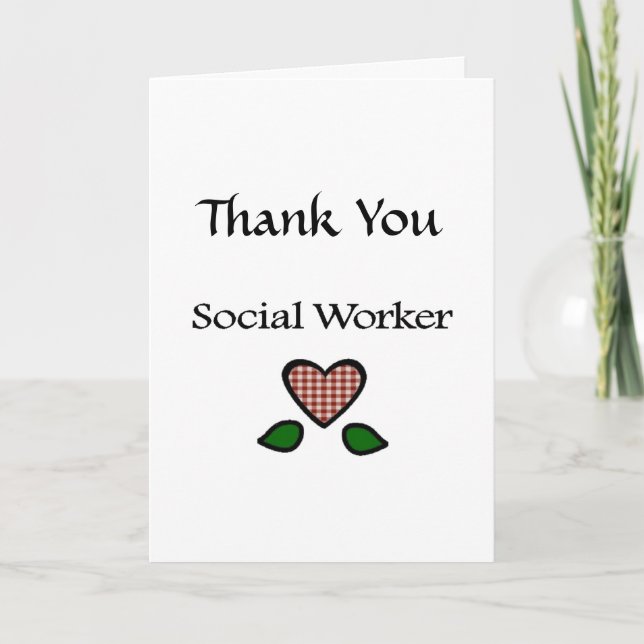 Social Worker GH You Thank You Card (Front)
