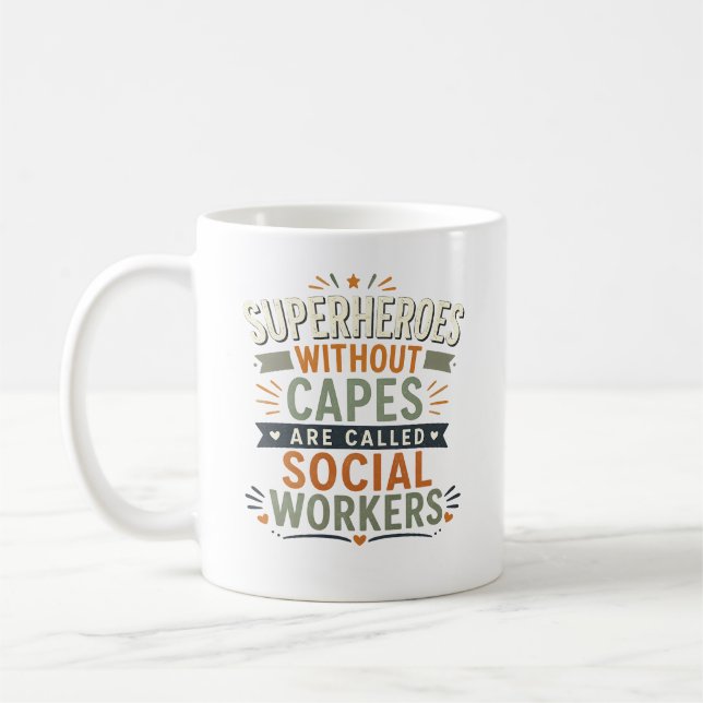 Social Worker Gift for School LCSW Coffee Mug (Left)