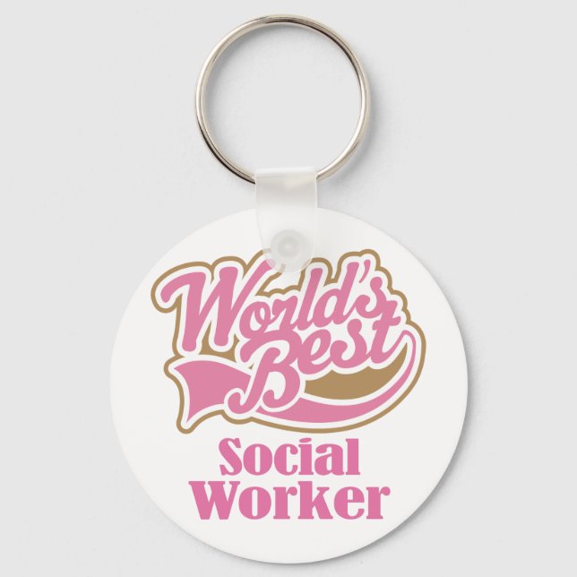 Social Worker Gift Key Ring (Front)