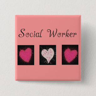 Social Worker Gifts 15 Cm Square Badge