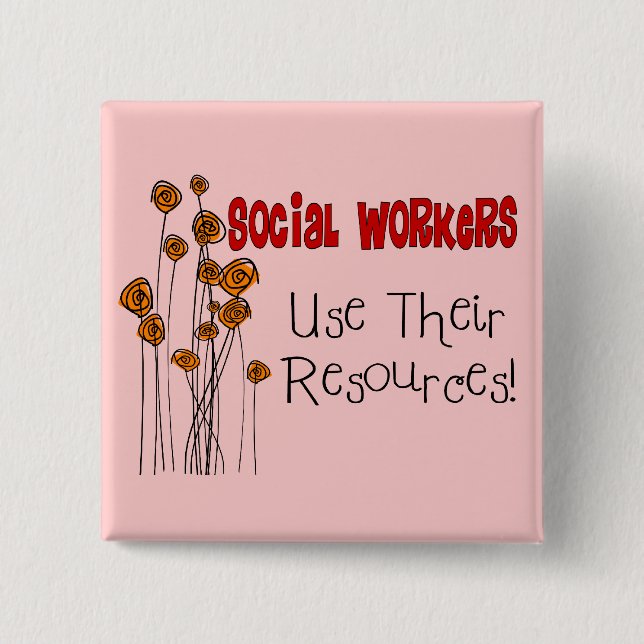Social Worker Gifts and T-Shirts 15 Cm Square Badge (Front)