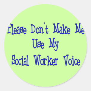 Social Worker Gifts Classic Round Sticker