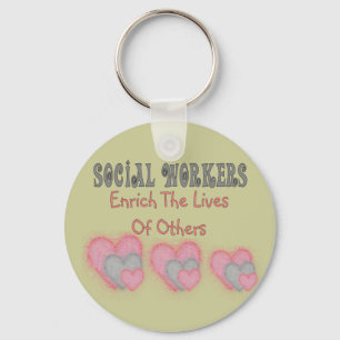 Social Worker Gifts "Enrich The Lives of Others" Key Ring
