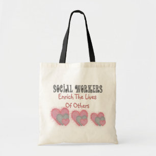 Social Worker Gifts "Enrich The Lives of Others" Tote Bag