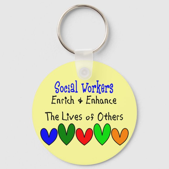Social Worker Gifts Key Ring (Front)