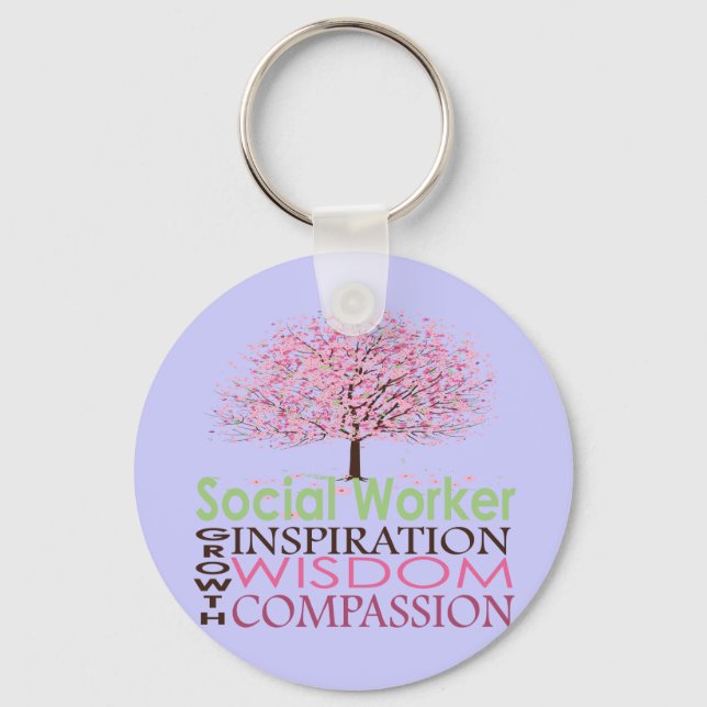 Social Worker Gifts Key Ring (Front)