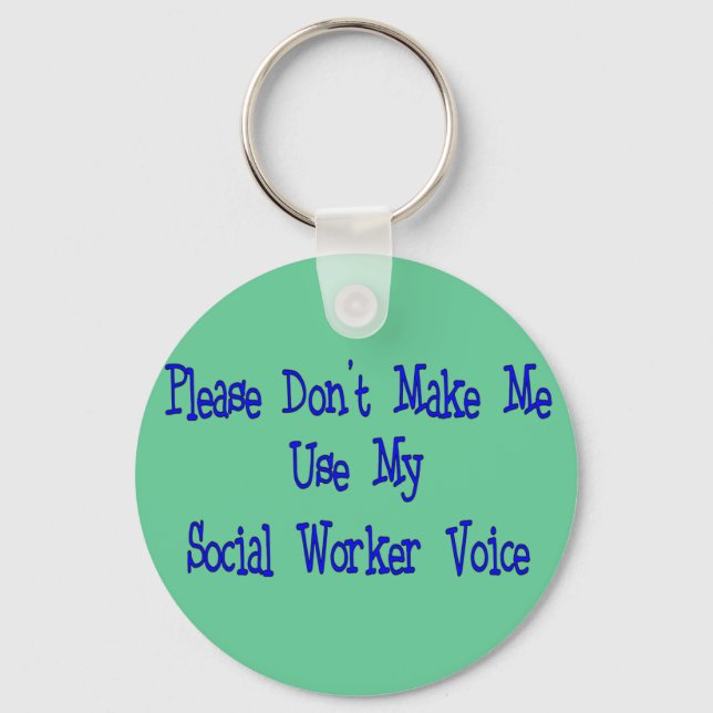 Social Worker Gifts Key Ring (Front)