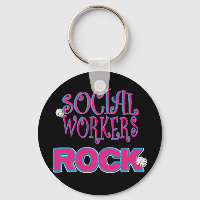 Social Worker Gifts Key Ring (Front)
