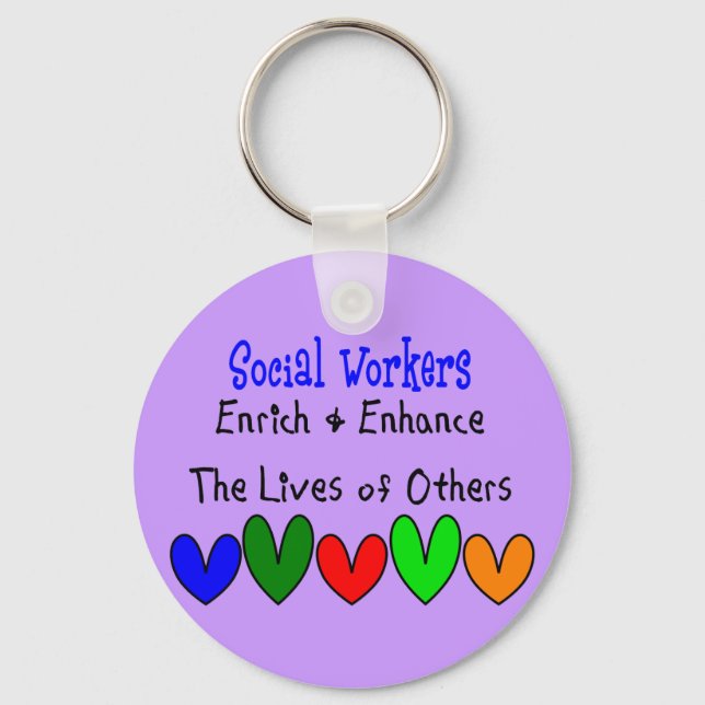 Social Worker Gifts Key Ring (Front)