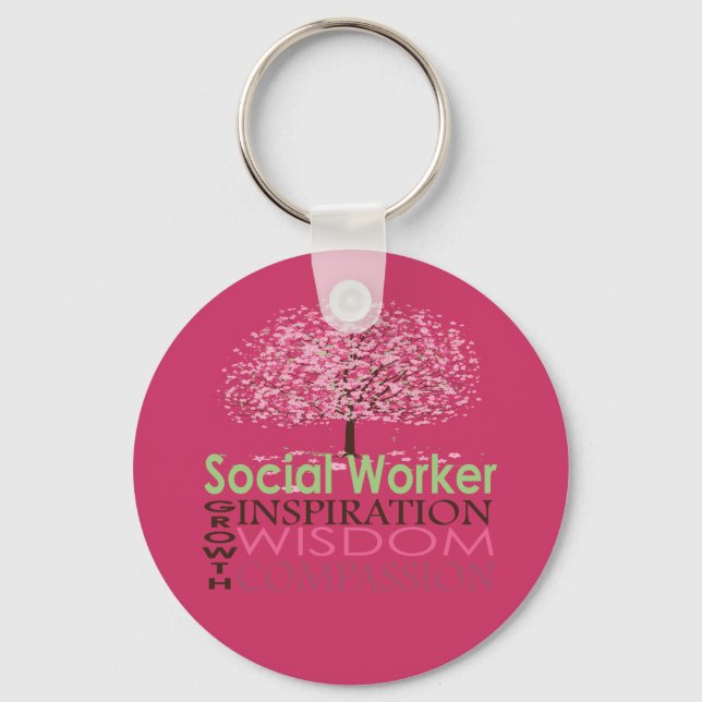 Social Worker Gifts Key Ring (Front)