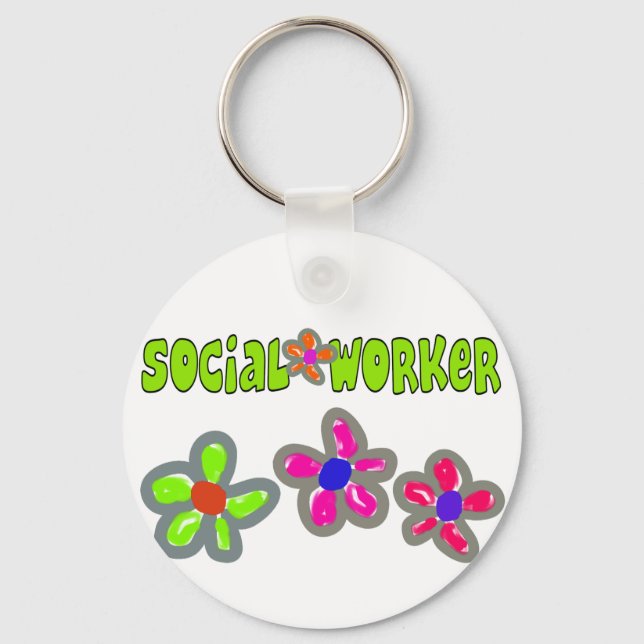 Social Worker Gifts Key Ring (Front)