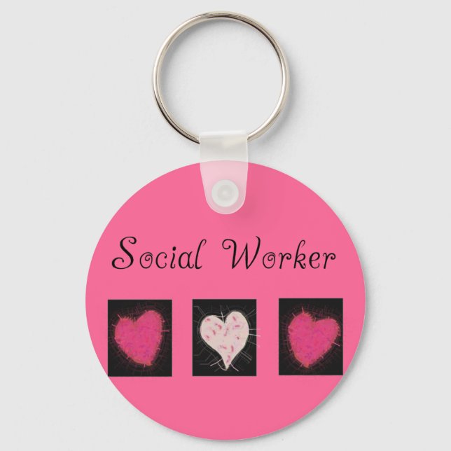 Social Worker Gifts Key Ring (Front)