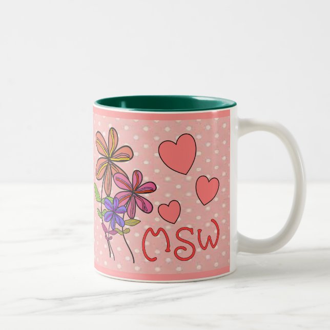 Social Worker Gifts Two-Tone Coffee Mug (Right)