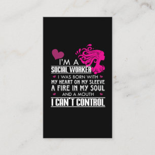 Social Worker Girl Business Card