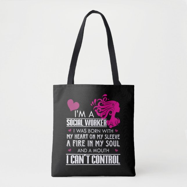 Social Worker Girl Tote Bag (Front)