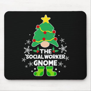 Social Worker Gnome Xmas Family Holiday Christmas Mouse Mat