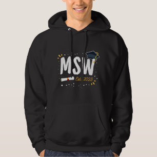 Social Worker Graduation MSW Grad Idea Est. Women Hoodie