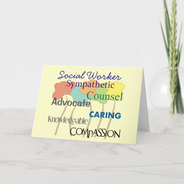 Social Worker Greeting Card (Front)