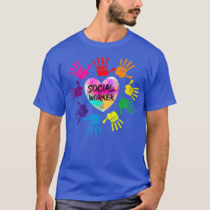 Social Worker Heart  Social Work Hand Watercolor T-Shirt