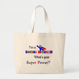 Social Worker Humour Large Tote Bag