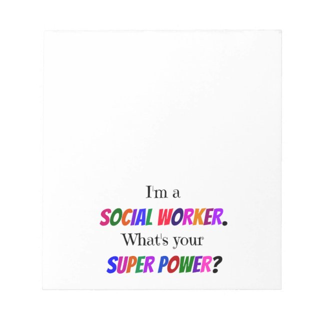 Social Worker Humour Notepad (Front)