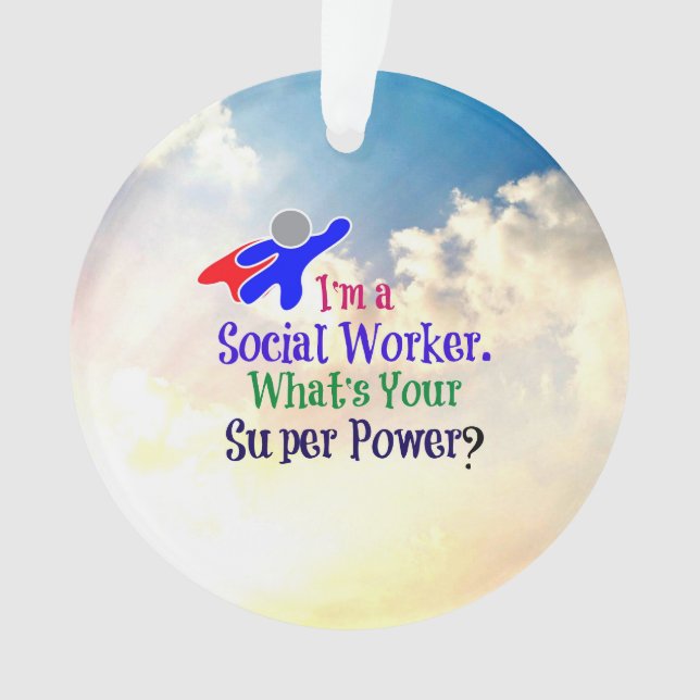 Social Worker Humour Ornament (Front)