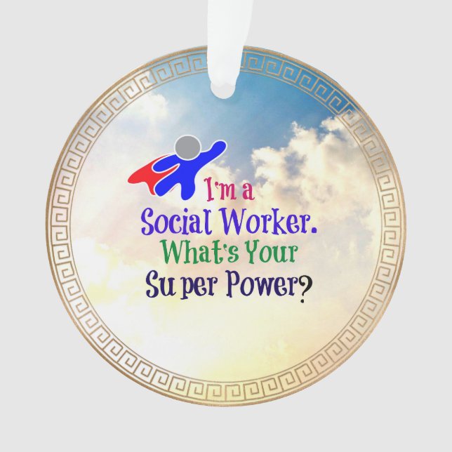 Social Worker Humour Ornament (Front)