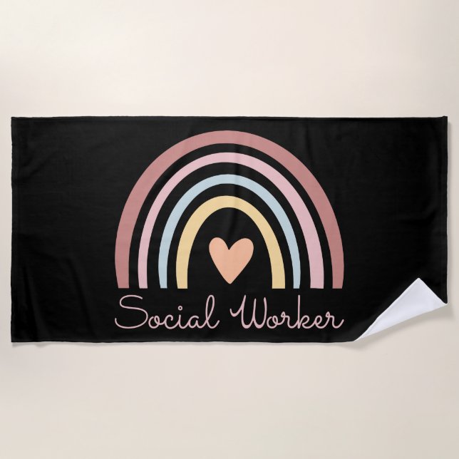 Social Worker II Beach Towel (Front)