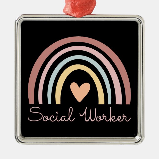 Social Worker II Metal Tree Decoration (Front)
