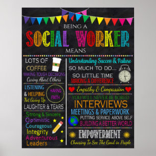 Social Worker Inspirational Art Poster