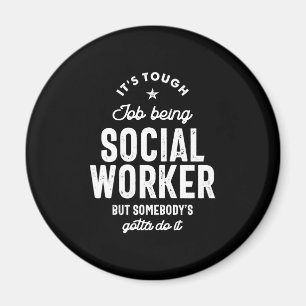 Social Worker Job Title Gift Magnet