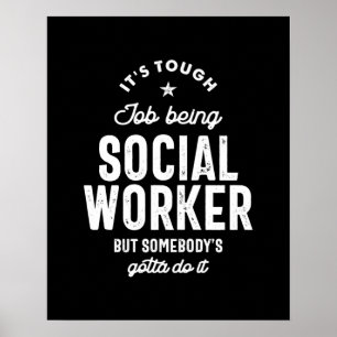 Social Worker Job Title Gift Poster