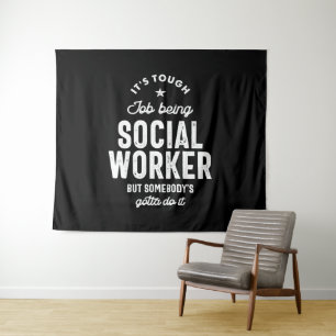 Social Worker Job Title Gift Tapestry