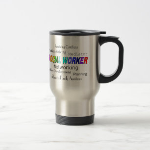Social Worker "Job Titles" Tavel Mug