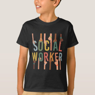 Social Worker Life Funny Social Work Month Black H T-Shirt