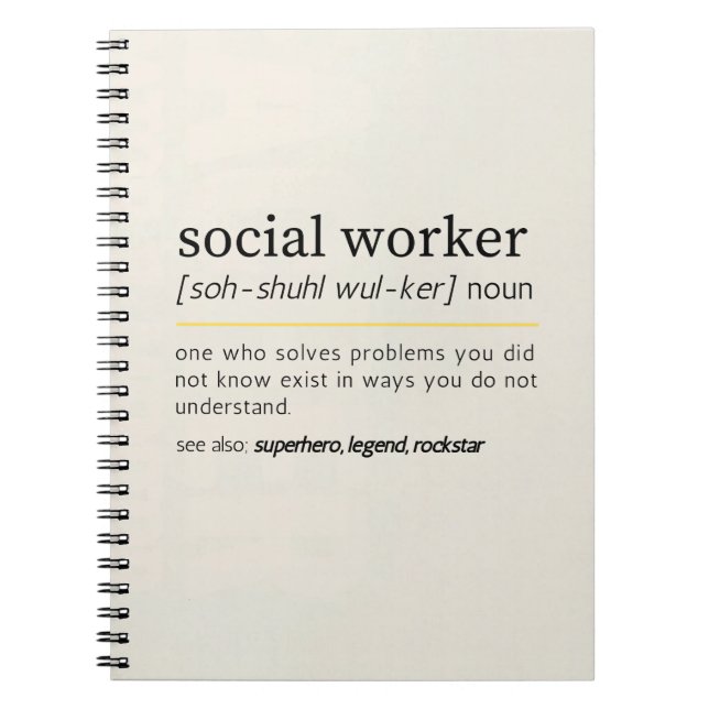  Social Worker noun Notebook (Front)