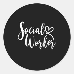 Social Worker Profession Classic Round Sticker