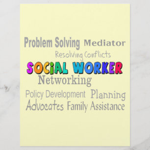 Social Worker Professional Duties Design Flyer