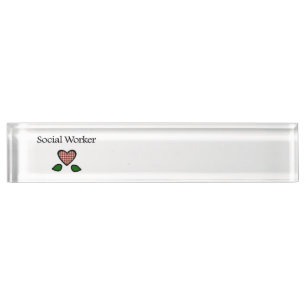 Social Worker Red GH Nameplate