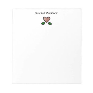Social Worker Red GH Notepad