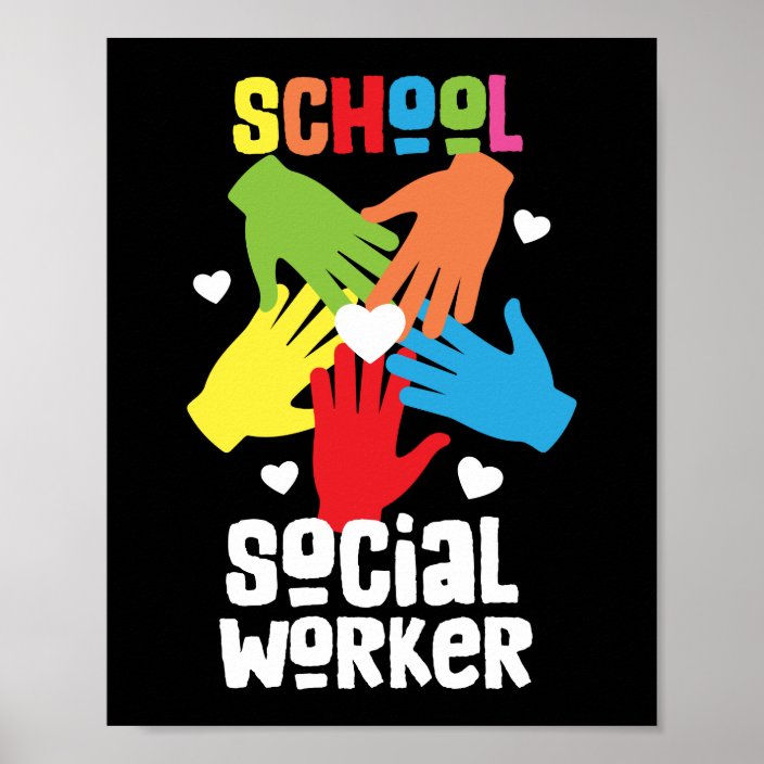 Social Worker School Gift Mental Health Poster 