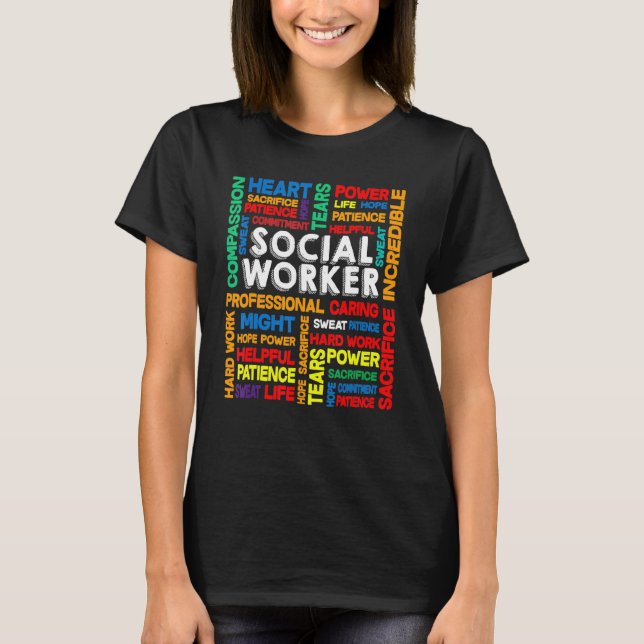 Social Worker  School Social Worker Men Women T-Shirt (Front)