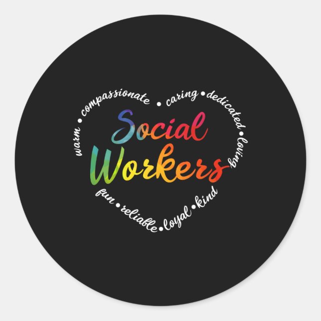 Social Worker Social Work Caseworker Public Servan Classic Round Sticker (Front)