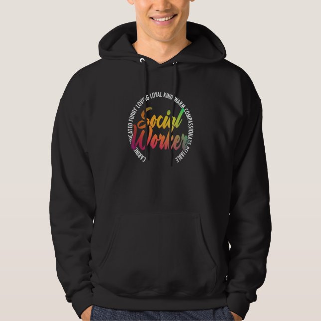 Social Worker Social Work Caseworker Public Servan Hoodie (Front)