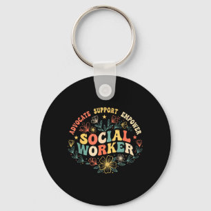 Social Worker Social Work Month Funny Work Love Key Ring