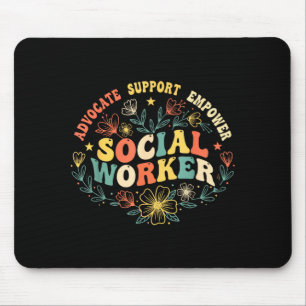 Social worker social work month funny work love mouse mat